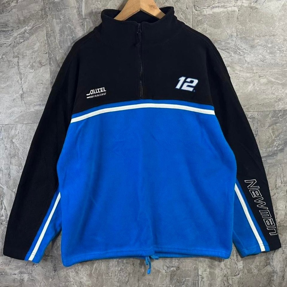VINTAGE Nascar Sweater M quarter Zip Sweater Fleece Ryan Newman Alltel Racing